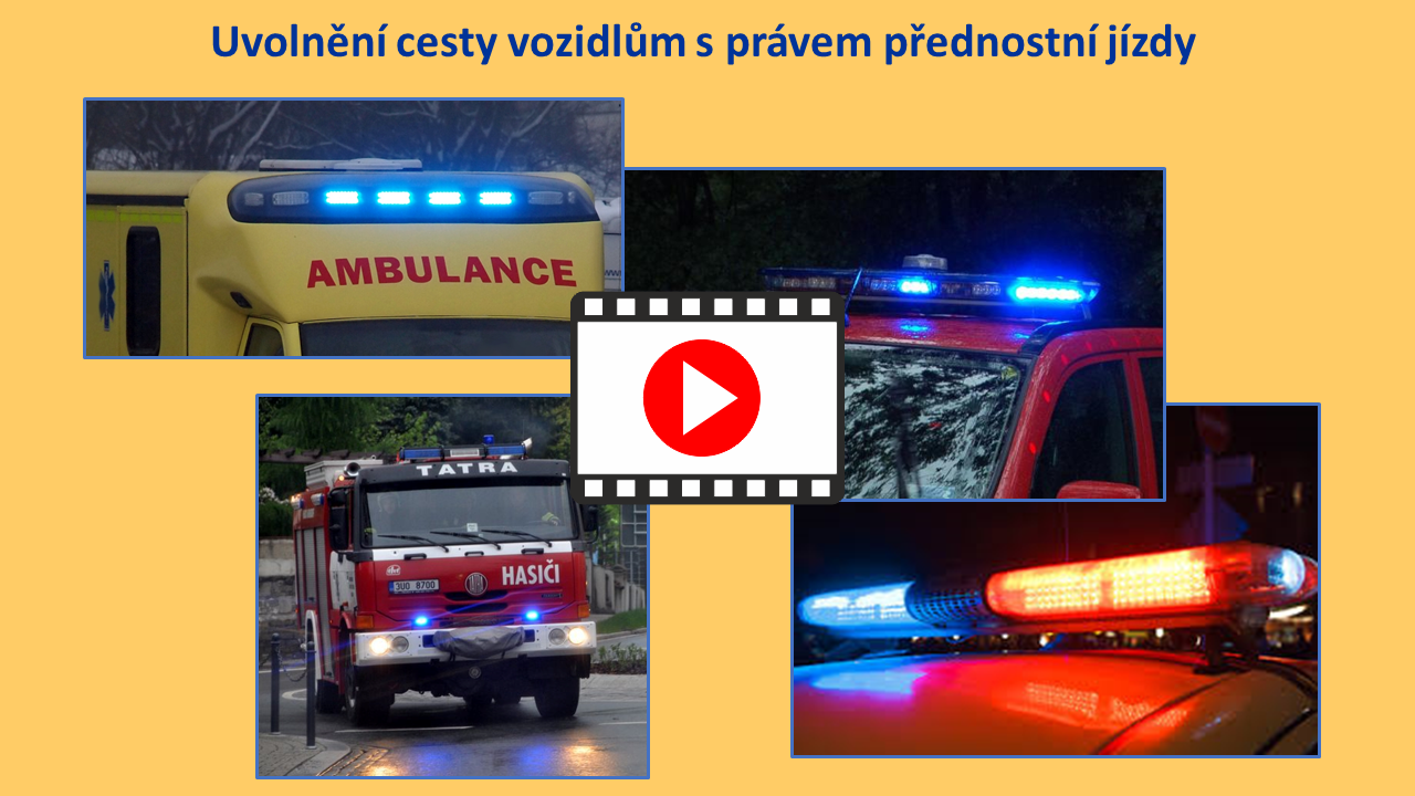 <b>Uvolnění cesty vozidlům s právem přednostní jízdy</b> (animované pásmo)